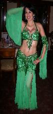Green Bella Belly dance costume