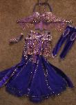 purple belly dance costume made in Turkey